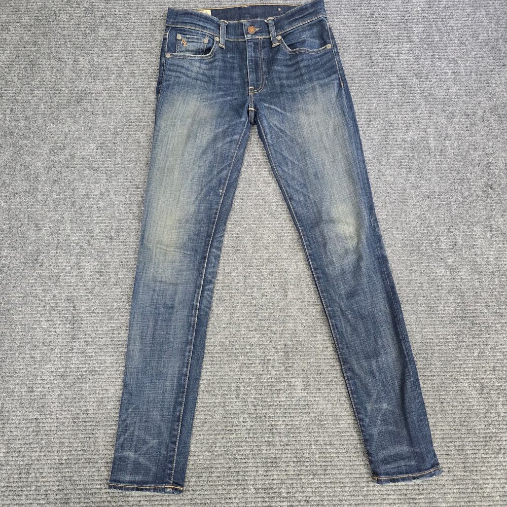 Polo Ralph Lauren Tompkins Skinny Jeans Womens 26 Blue Stretch Denim